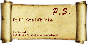 Piff Stefánia névjegykártya
